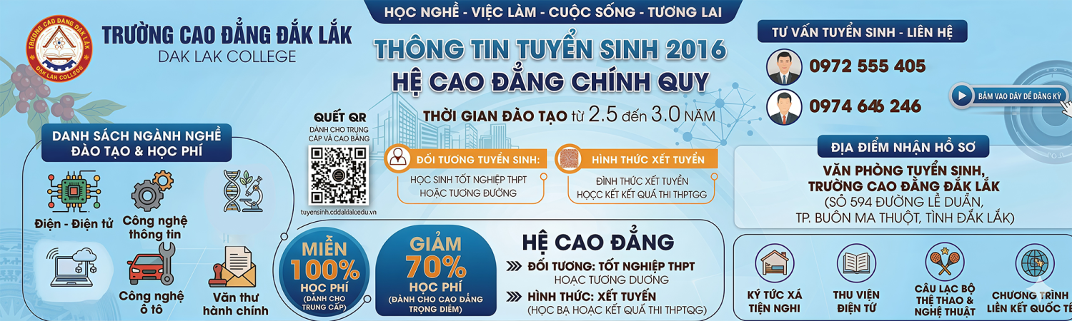 Tuyen sinh Cao dang Dak Lak